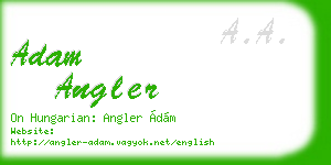 adam angler business card